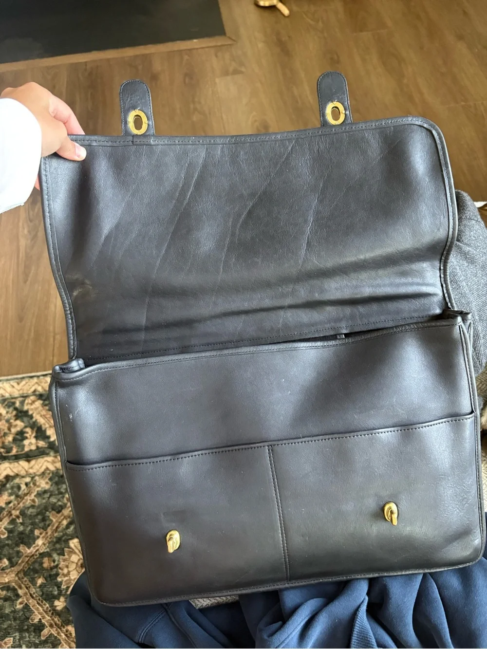 Coach Legacy Black Leather Laptop Briefcase